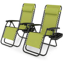 Zero Gravity Lounge Chairs Set of 2 with Cup Holders by LJGDeals
