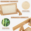Set of 2 Rattan Accent Chairs with Natural Bamboo Frame-Natural by LJGDeals