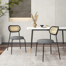 Set of 2 Rattan Dining Chair with Metal Legs by LJGDeals