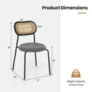 Set of 2 Rattan Dining Chair with Metal Legs by LJGDeals