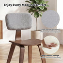 Set of 2 Rubber Wood Dining Room Chairs with Teddy Velvet Padded Backrest by LJGDeals