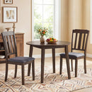 Set of 2 Rubber Wood Dining Room Chairs with Comfortable Backrest by DirectDeals