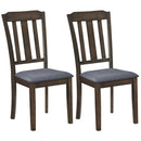 Set of 2 Rubber Wood Dining Room Chairs with Comfortable Backrest by LJGDeals