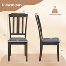 Set of 2 Rubber Wood Dining Room Chairs with Comfortable Backrest by DirectDeals