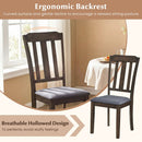 Set of 2 Rubber Wood Dining Room Chairs with Comfortable Backrest by LJGDeals