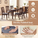 Set of 2 Rubber Wood Dining Room Chairs with Comfortable Backrest by LJGDeals