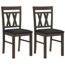 Upholstered Dining Chairs Set of 2 - Linen Style Gray by DirectDeals