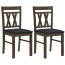 Upholstered Dining Chairs Set of 2 - Linen Style Gray by LJGDeals