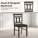 Upholstered Dining Chairs Set of 2 - Linen Style Gray by DirectDeals