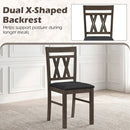 Upholstered Dining Chairs Set of 2 - Linen Style Gray by LJGDeals