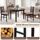 Rubber Wood Dining Chairs with Padded Fabric Seat, Set of 2 by LJGDeals