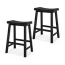Set of 2 24 Inch Counter Height Stools with Solid Wood Legs by LJGDeals