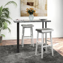 2 Pieces 26/31.5 Inch Upholstered Saddle Barstools with Padded Cushions by LJGDeals