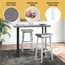 2 Pieces 26/31.5 Inch Upholstered Saddle Barstools with Padded Cushions by LJGDeals