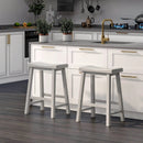 Set of 2 24 Inch Counter Height Stools with Solid Wood Legs by LJGDeals