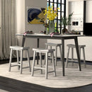Set of 2 24 Inch Counter Height Stools with Solid Wood Legs by DirectDeals