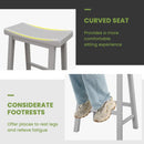 Set of 2 24 Inch Counter Height Stools with Solid Wood Legs by LJGDeals