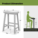 Set of 2 24 Inch Counter Height Stools with Solid Wood Legs by DirectDeals