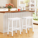 Saddle-Seat Counter Height Stools Set of 2 with Footrests by LJGDeals