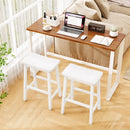 Saddle-Seat Counter Height Stools Set of 2 with Footrests by LJGDeals