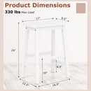 Saddle-Seat Counter Height Stools Set of 2 with Footrests by LJGDeals