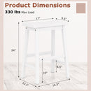 Saddle-Seat Counter Height Stools Set of 2 with Footrests