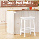 Saddle-Seat Counter Height Stools Set of 2 with Footrests