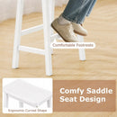 Saddle-Seat Counter Height Stools Set of 2 with Footrests by LJGDeals