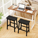 Saddle-Seat Counter Height Stools Set of 2 with Footrests by LJGDeals