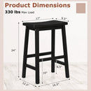 Saddle-Seat Counter Height Stools Set of 2 with Footrests by LJGDeals