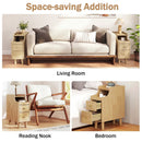 Set of 2 Solid Wood Night Side Table with Pull-out Tray and 2 Storage Drawers by LJGDeals