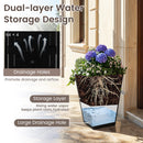 Square Taper Planter with Self-Watering System - Set of 2 by DirectDeals