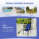 Set of 2 Stackable Patio Dining Chairs Set with Armrest by LJGDeals
