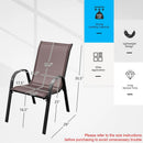 Set of 2 Stackable Patio Dining Chairs Set with Armrest by LJGDeals