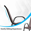 Set of 2 Stackable Patio Dining Chairs Set with Armrest by LJGDeals