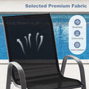 Set of 2 Stackable Patio Dining Chairs Set with Armrest by LJGDeals