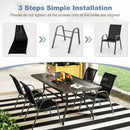 Set of 2 Stackable Patio Dining Chairs Set with Armrest by DirectDeals