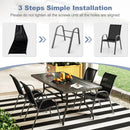 Set of 2 Stackable Patio Dining Chairs Set with Armrest by LJGDeals