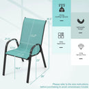 Set of 2 Stackable Patio Dining Chairs Set with Armrest by DirectDeals