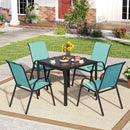 Set of 2 Stackable Patio Dining Chairs Set with Armrest by DirectDeals