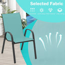 Set of 2 Stackable Patio Dining Chairs Set with Armrest by LJGDeals