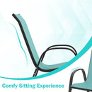 Set of 2 Stackable Patio Dining Chairs Set with Armrest by LJGDeals