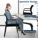 Set of 2 Stackable Reception Room Chairs with Padded Seat-Black by LJGDeals