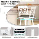 Set of 2 Swivel Bar Stools Counter Height Barstools with Backrest Upholstered Seat Cushion by LJGDeals