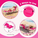 Set of 2 Tanning Chairs with Face Arm Holes Portable with 4-Level Backrest by LJGDeals