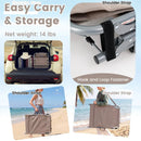 Set of 2 Tanning Chairs with Face Arm Holes Portable with 4-Level Backrest by LJGDeals