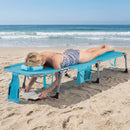 Set of 2 Tanning Chair Portable Chaise Lounge Chair with 4-Position Adjustable Backrest by LJGDeals