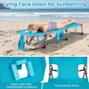 Set of 2 Tanning Chair Portable Chaise Lounge Chair with 4-Position Adjustable Backrest by LJGDeals