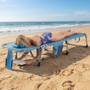 Set of 2 Tanning Chair Portable Chaise Lounge Chair with 4-Position Adjustable Backrest by LJGDeals