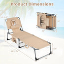 Adjustable Tanning Chaise Lounge Set of 2 with Face Hole by DirectDeals